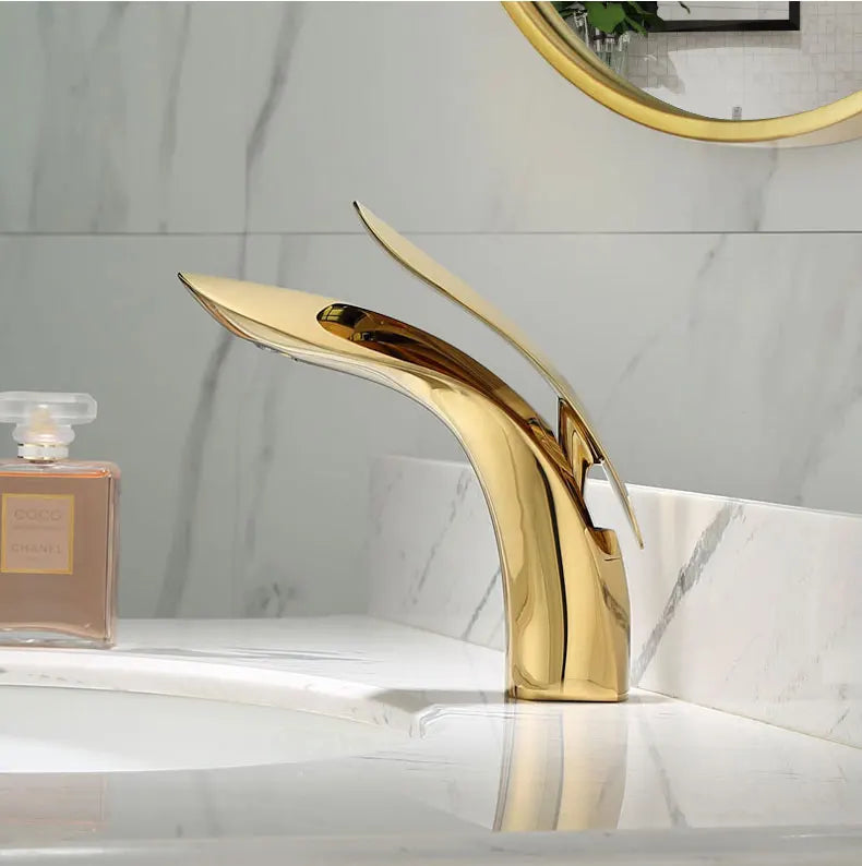 Sundar Rose Gold Waterfall Basin Faucet