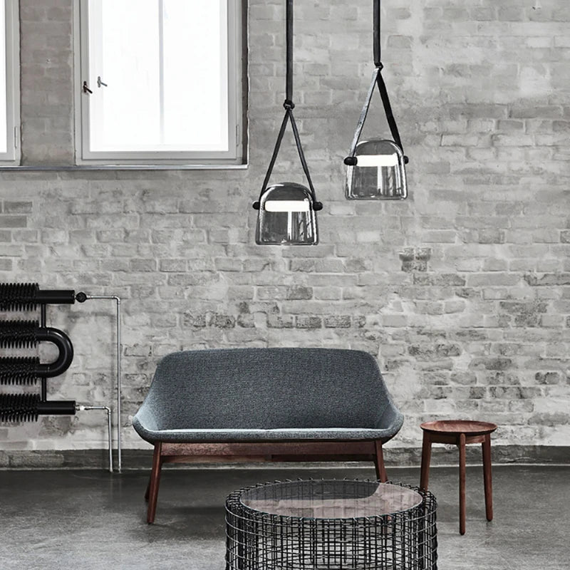 Helena Art Deco Leather LED Chandelier