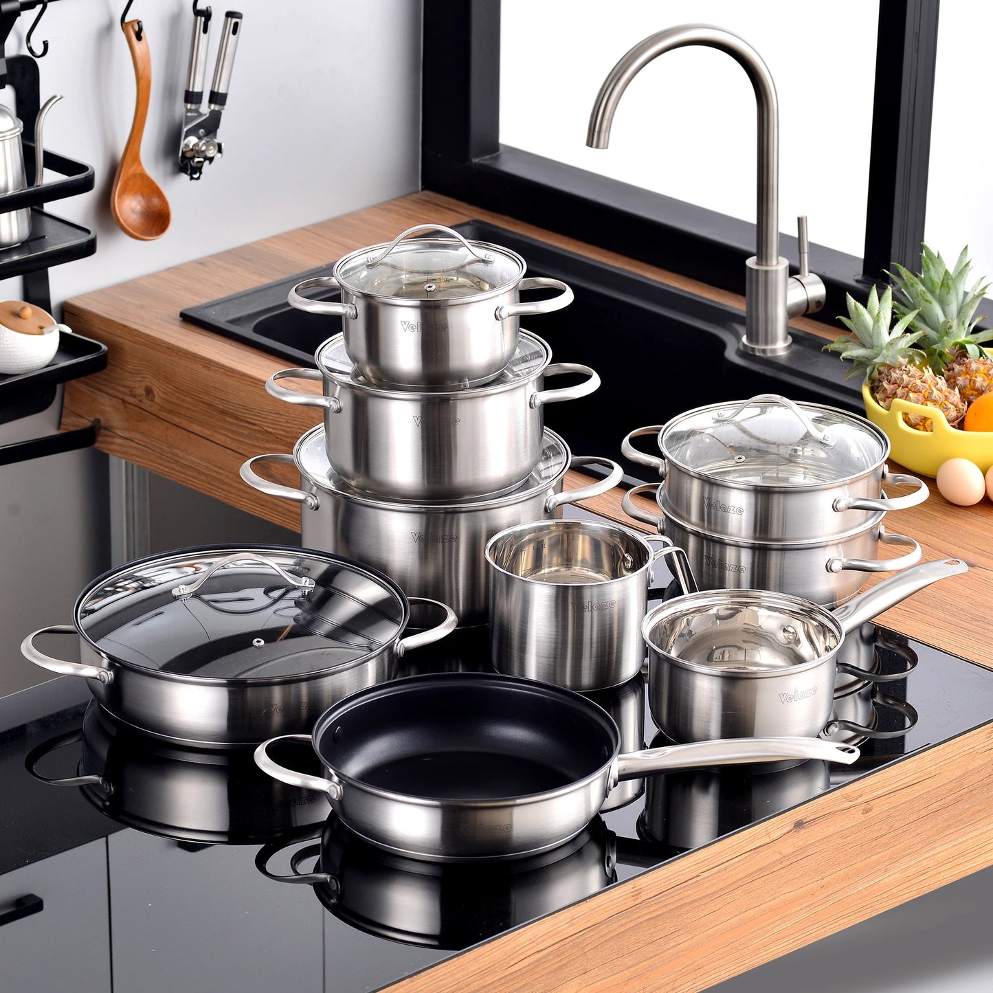 Miki Stainless Steel Cookware Set