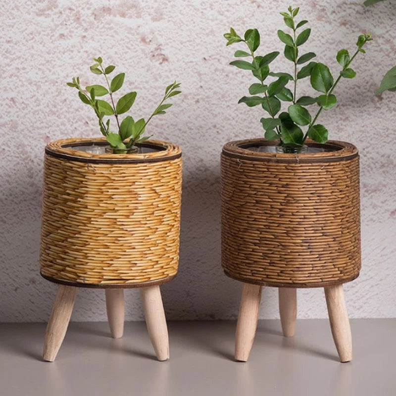 Lunda Rattan Planter Stand