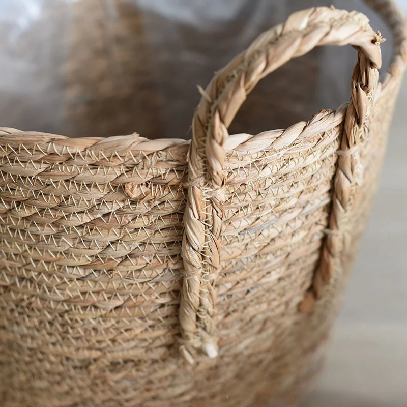 Linden Handwoven Straw Planter