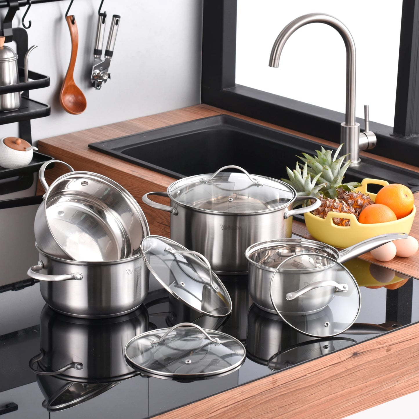 Miki Stainless Steel Cookware Set