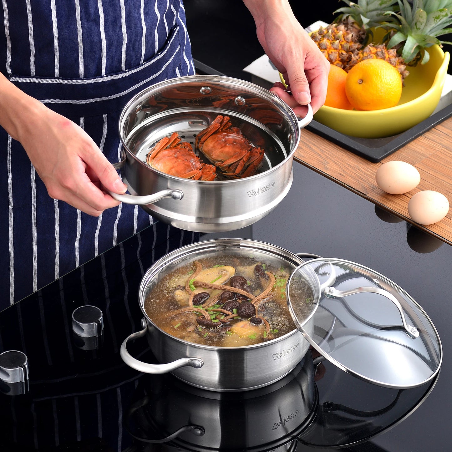 Miki Stainless Steel Cookware Set