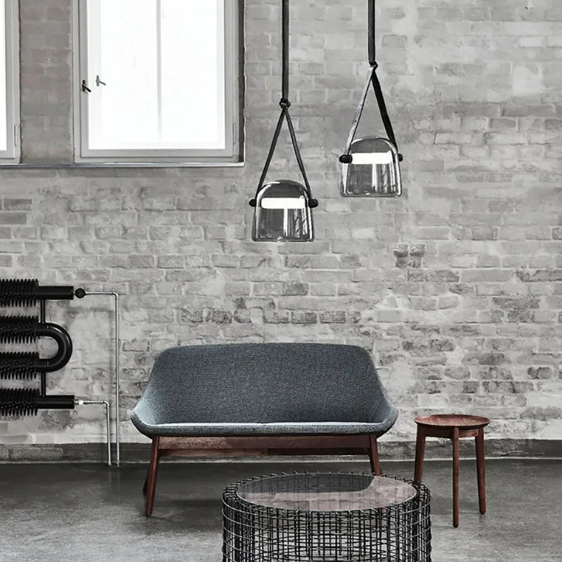 Helena Art Deco Leather LED Chandelier