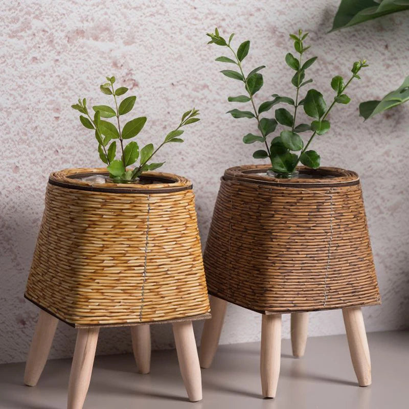 Lunda Rattan Planter Stand