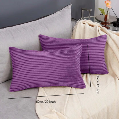 Ljusnande Corduroy Boho Cushion Cover Set
