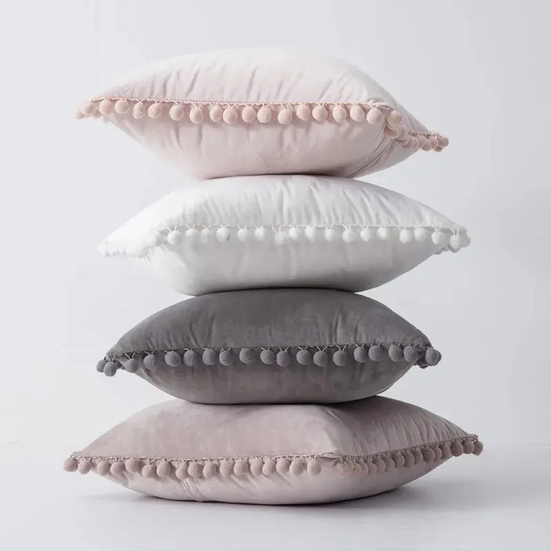 Velvet Tassel Cushion Covers